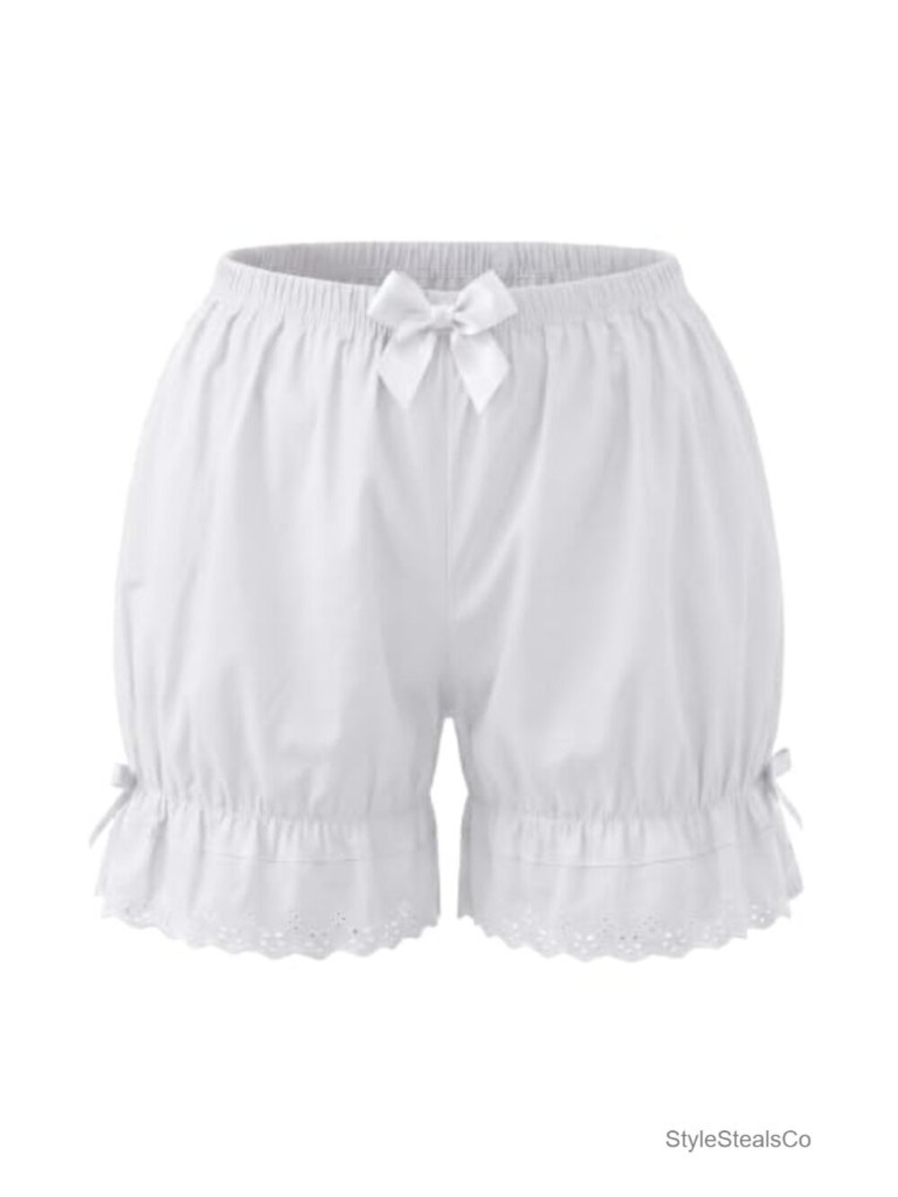 Victorian Cotton Bloomers Lolita Skirt Layering Shorts Ruffle Lace Lounge